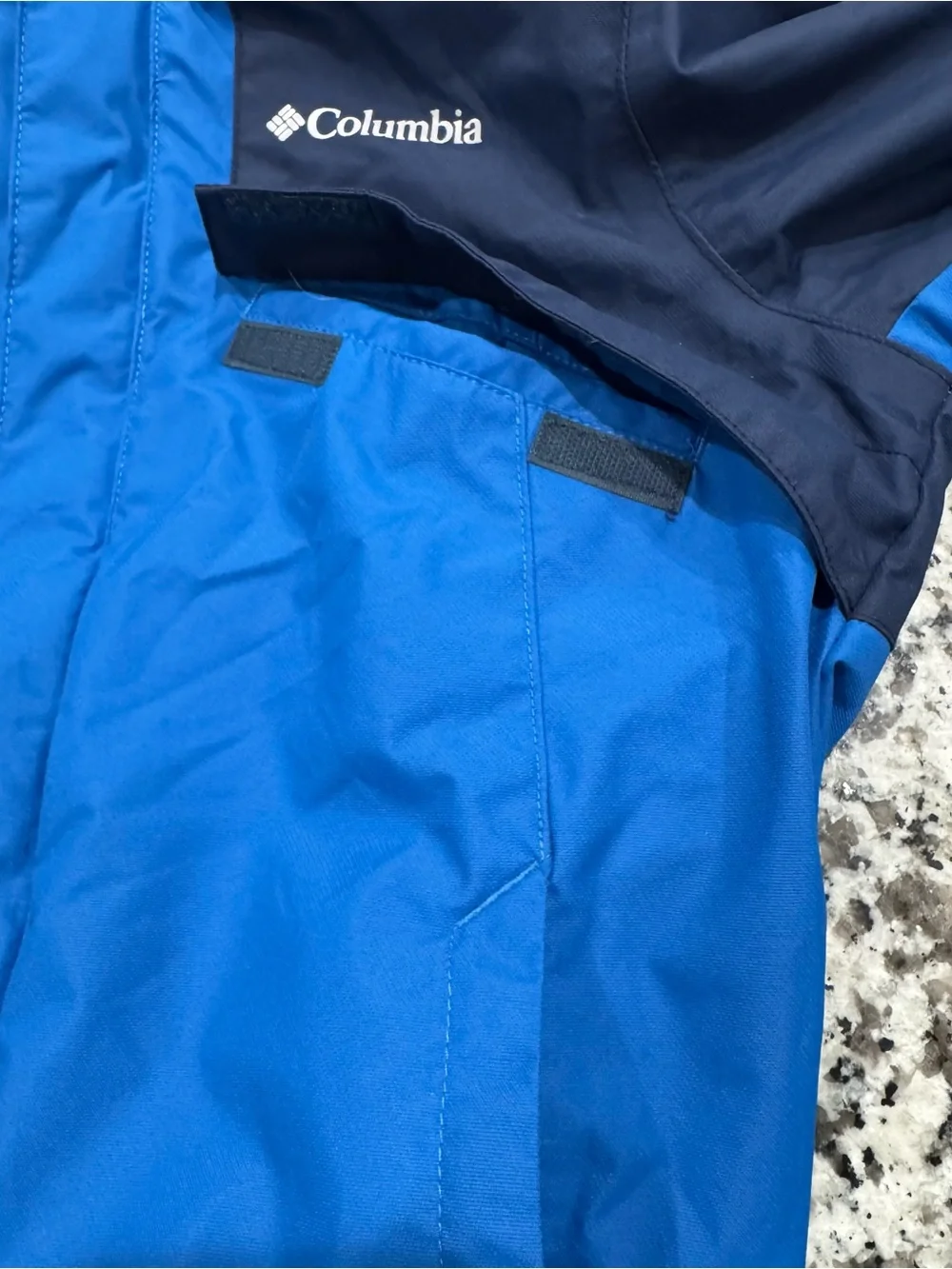 Columbia Boys Kids Waterproof Hooded Jacket - Blue/Navy Omni-Heat/Tech Sz S (8)